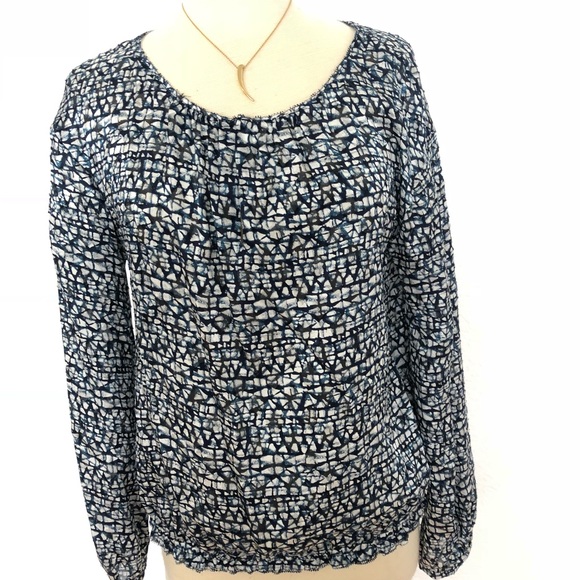 Tory Burch Silk Navy Blouse - Picture 2 of 4